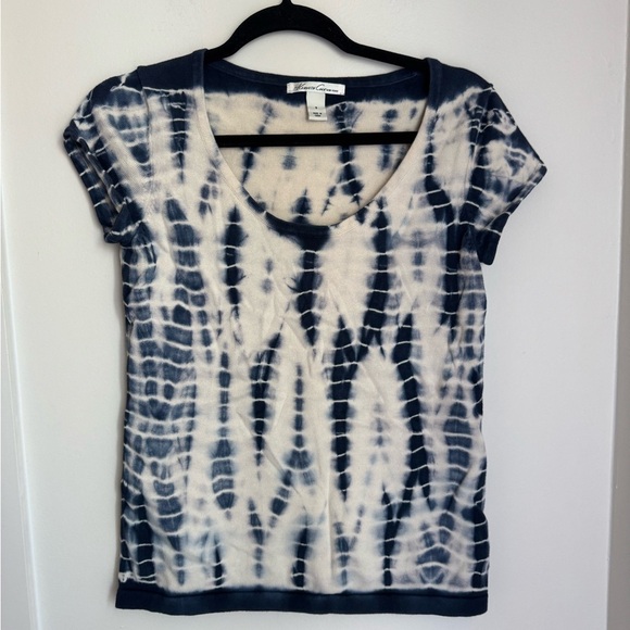 Kenneth Cole New York Navy and Cream Short Sleeve Tee - Picture 1 of 4